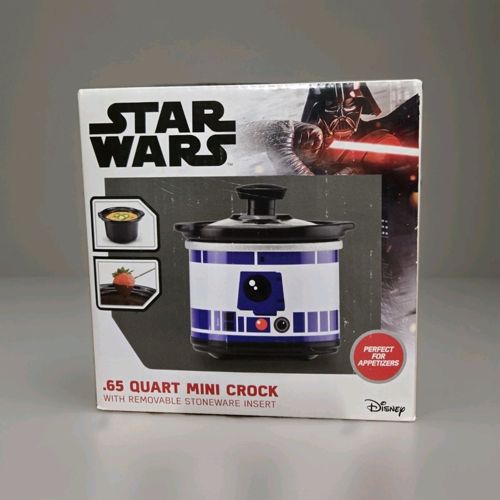 Star Wars R2-D2 Mini Crock Pot 0.65 Qt Slow Cooker Disney Kitchen Appliance New